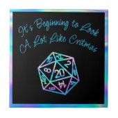 Carreau RPG Critmas | Holo Retro Tabletop Role Player Dice (Devant)