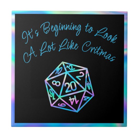 Carreau RPG Critmas | Holo Retro Tabletop Role Player Dice (Devant)