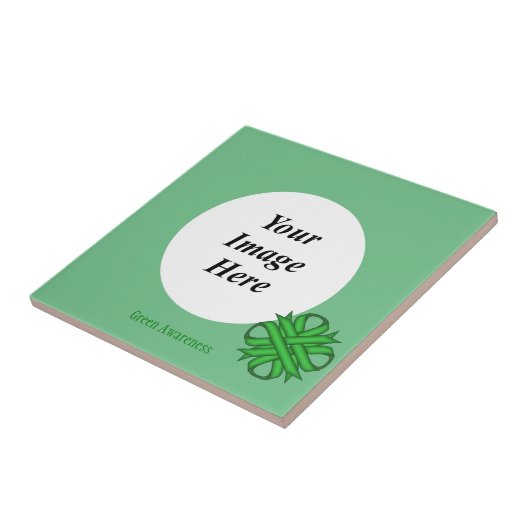 Carreau Ruban de trèfle vert par Kenneth Yoncich (Côté)