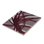 Carreau Rubans Abstraits gris et bordeaux (Côté)