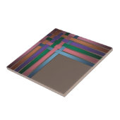 Carreau Rubans en soie rayée sans fil abstrait (Côté)