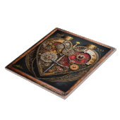 Carreau Rubies Et Engrenages Coeur Steampunk Series (Côté)