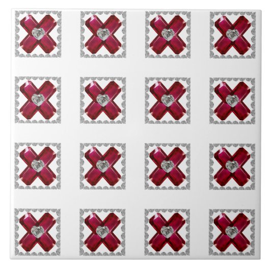Carreau Ruby Diamond Art, Rouge (Devant)