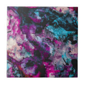 Carreau Ruby et Sapphire Crystal Geode Abstrait (Devant)