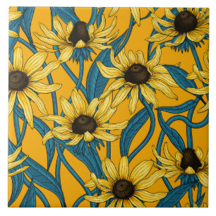 Carreau Rudbekia jaune