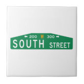 Carreau Rue du sud, Philadelphie, plaque de rue de PA (Devant)