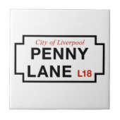 Carreau Ruelle de penny, plaque de rue, Liverpool, R-U (Devant)