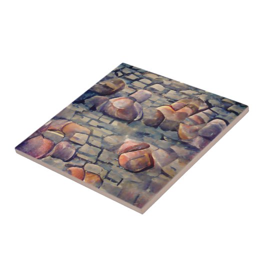 Carreau Rues pavées art graphique (Côté)