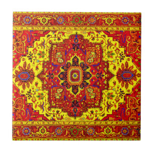 Carreau RUG PERSIEN - Rouge et Jaune