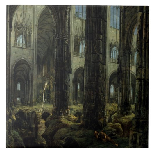 Carreau Ruines de l'église gothique (par Carl Blechen) (Devant)