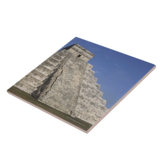 Carreau Ruines maya chez Chichen Itza, pyramide de (Côté)