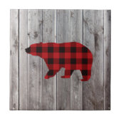 Carreau ruodland barn wood red buffalo plaid bear (Devant)