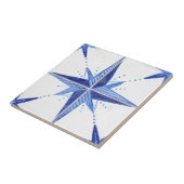 Carreau Russe Farmhouse Blue White Star Chic Motif (Côté)