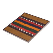 Carreau Russe Faux Cuir Rayures Ethniques Boho Ouest (Côté)