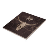 Carreau Russe Ouest Brown Beige Vieux Taureau Monogramme (Côté)