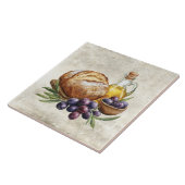 Carreau Rustic Artisan Bread Olive Oil Faux Texture  (Côté)