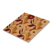 Carreau Rustic Autumn Floral Geometric Pattern (4) (Côté)