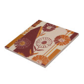 Carreau Rustic Autumn Floral Geometric Pattern (8) (Côté)