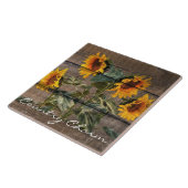 Carreau Rustic Barn Wood Sunflower (Côté)
