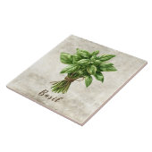 Carreau Rustic Basil Herb Spice Faux Ceramic Tile (Côté)