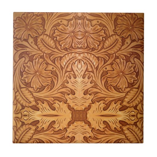 Carreau Rustic brown cowboy fashion western leather (Devant)