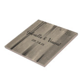 Carreau Rustic Country Grange Mariage en bois (Côté)