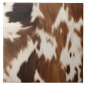 Carreau Rustic Farmhouse Cowboy Western Country Cowhide (Devant)