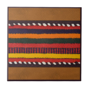 Carreau Rustic Faux Leather Bold Ethnic