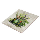 Carreau Rustic Herbs Beautiful Vintage Bottles (Côté)