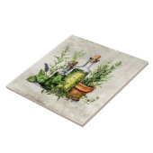 Carreau Rustic Herbs & Spices in Bottles & Pots  (Côté)