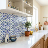 Carreau Rustic Mediterranean Navy Blue White