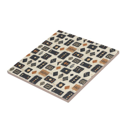 Carreau Rustic Mudcloth Geometric Pattern (2) (Côté)