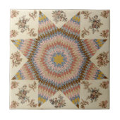 Carreau Rustic Patchwork Quilt Star of Bethlehem (Devant)
