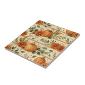 Carreau Rustic Pumpkin and Chrysanthemum Autumn Pattern (Côté)