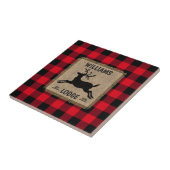 Carreau Rustic Reindeer Red Buffalo Plaid Family (Côté)