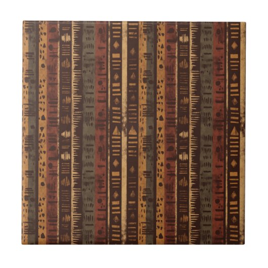 Carreau Rustic Southwestern Stripe Pattern (5) (Devant)