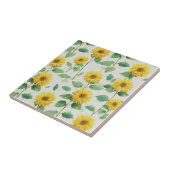 Carreau Rustic Sunflower Watercolor Floral Farmhouse (Côté)