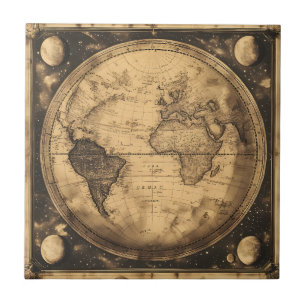 Carreau Rustic Vintage World Map Globe (6)