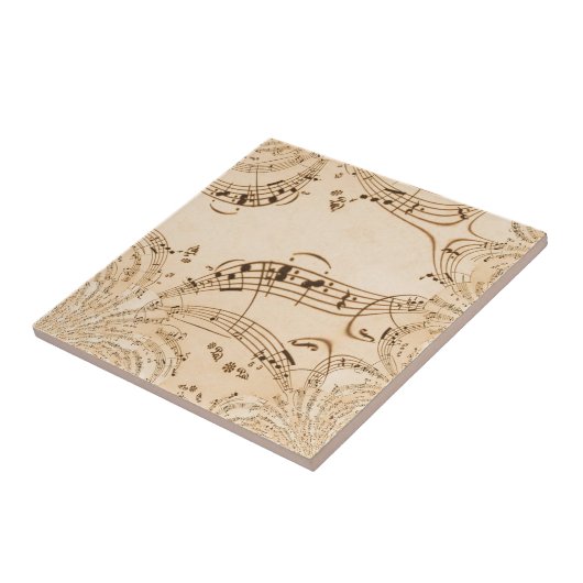 Carreau Rustique Antique Musical Notes (Côté)