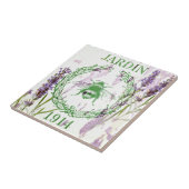 Carreau rustique chic pays lavande vintage abeille (Côté)