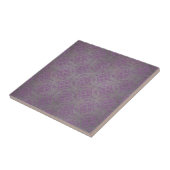 Carreau Rustique violet et gris acier Damas (Côté)