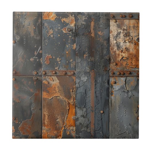 Carreau Rusty Metal Ceramic Tile (Devant)