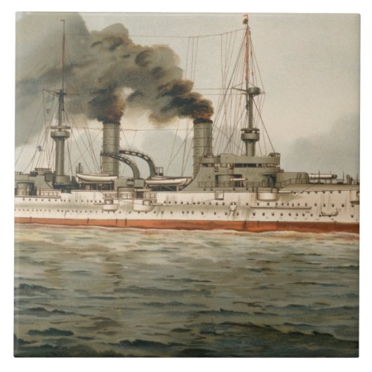 Carreau S.M. Kreuzer "Furst Bismarck" de Grosse (H.M. (Devant)