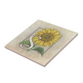 Carreau S pour les fleurs de tournesol Floral Monogramme A (Côté)