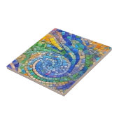 Carreau Sable Abstrait et vagues de l'océan Art de la mosa (Côté)