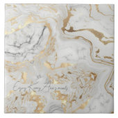 Carreau Sable gris blanc imitation doré Marbre sur mesure (Devant)