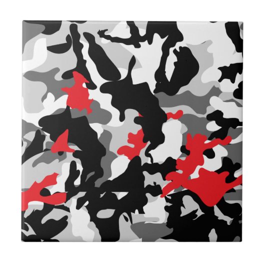 Carreau Safari chaud noir et blanc (Devant)