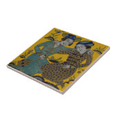 Carreau Saffron Jaune Deux Amis Antique Repro (Côté)