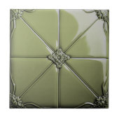 Carreau Sage Green Art Deco  Ceramic Tile (Devant)