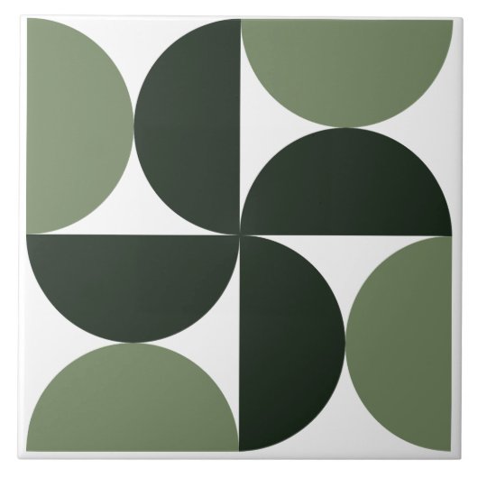 Carreau Sage Green Mid Century Motif moderne (Devant)